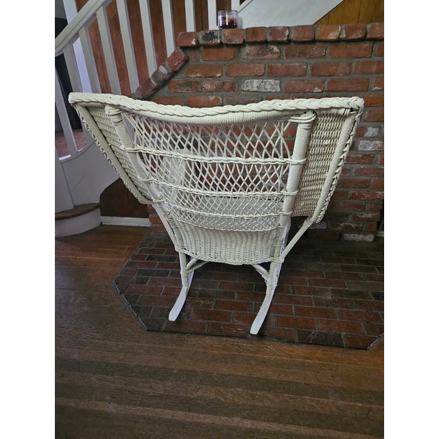 Vintage Bemis Riddell Wicker Rocking Chair For Sale - Image 6 of 10