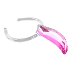 Kaso Sculptural Pink Lucite Rigid Choker Pendant Necklace