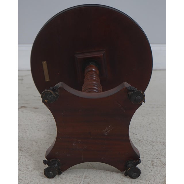 Theodore Alexander Round Etched Copper Top Occasional Table For Sale - Image 13 of 14