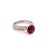 Diamond Platinum Tourmaline Rubellite Ring 5.75 2.43 TCW Certified For Sale - Image 9 of 11