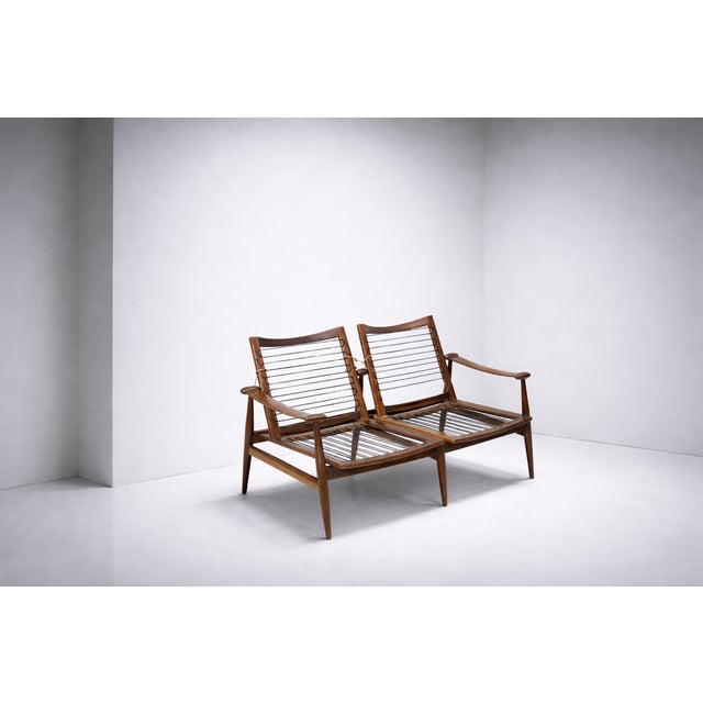 Cotton and Walnut Sofa from Finn Juhl For Sale - Image 12 of 18