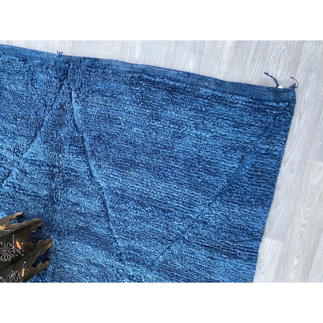Vintage Blue Beni Ourain Rug 6′9″ × 8′8″ Chairish