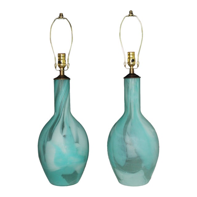 Mid 20th Century Seguso Style Abstract Murano - a Pair For Sale