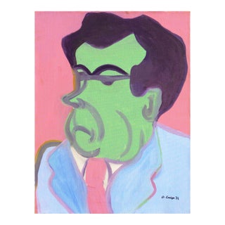 'Richard Milhouse Nixon' by Dick Crispo, 1972, Carmel Art Association, Oakland Art Museum, Monterey For Sale