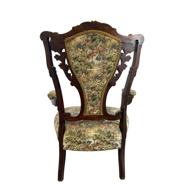 Antique Mid-19th Century Victorian Parlor Armchair For Sale - Image 6 of 13
