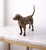 1970s Antique Brass Finish Metal Dog Sculpture For Sale - Image 5 of 8