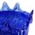 1980s Vintage Cobalt Blue Art Glass Handkerchief Vase Ruffled Edge Hand Blown 10" For Sale - Image 5 of 6