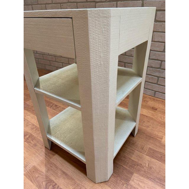 Made Goods Lena Single Nightstand in Pristine Faux Raffia Chairish