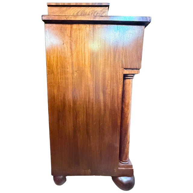 Stunning Antique 9 Drawer Dresser**Figured Mahogany Intricate Brass Hardware**OBO** For Sale In Denver - Image 6 of 7