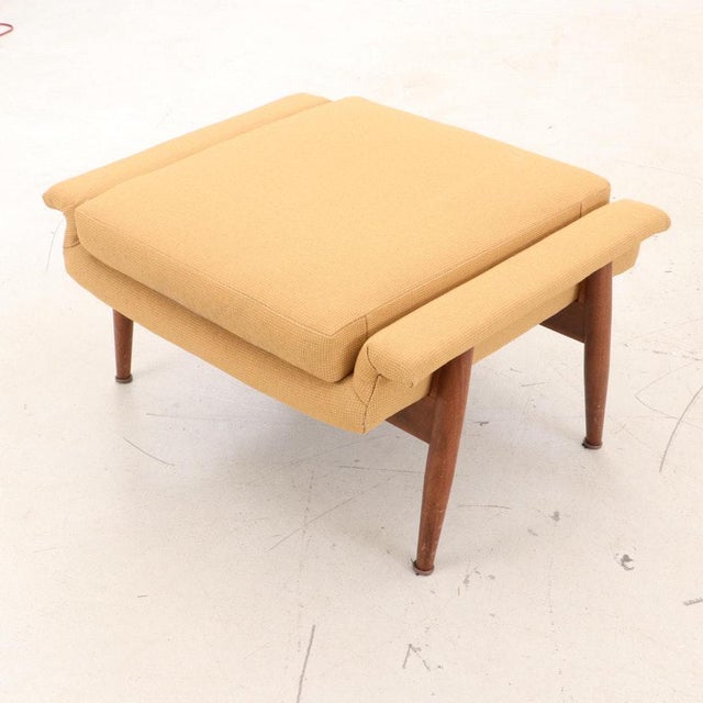 Metal 1960's Vintage Milo Baughman Mid-Century Modern Tall Back Lounge Chair and Ottoman For Sale - Image 7 of 9