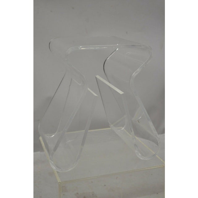 Umbra Shift Lucite Acrylic Magino Stool Magazine Rack Side Table by