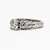 14k White gold ring with GIA certified 1.04 carat L color VS1 clarity round and 12 baguette diamonds weighing...