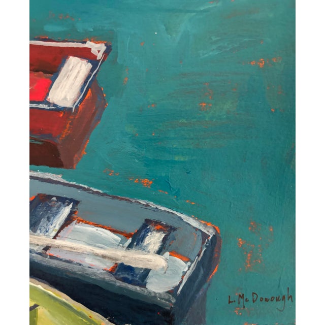 “Five Paddle Boats” original 6” x 9” acrylic painting on Canson 140 lb watercolor paper. Satin varnish. Unframed.