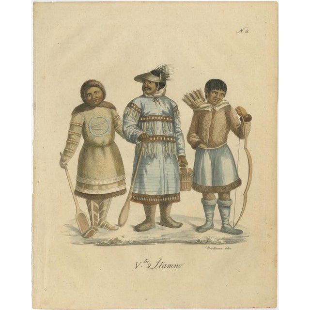 Brodtmann, Nenet, Aleut & Inuit Costume Study, Lithograph, 1816 For Sale - Image 10 of 10
