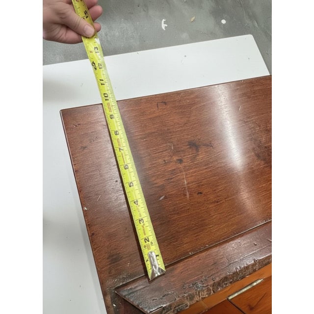 Early 19th Century Butler’s Plantation Secretary Desk With Rare Tiger Maple Interior For Sale - Image 9 of 12