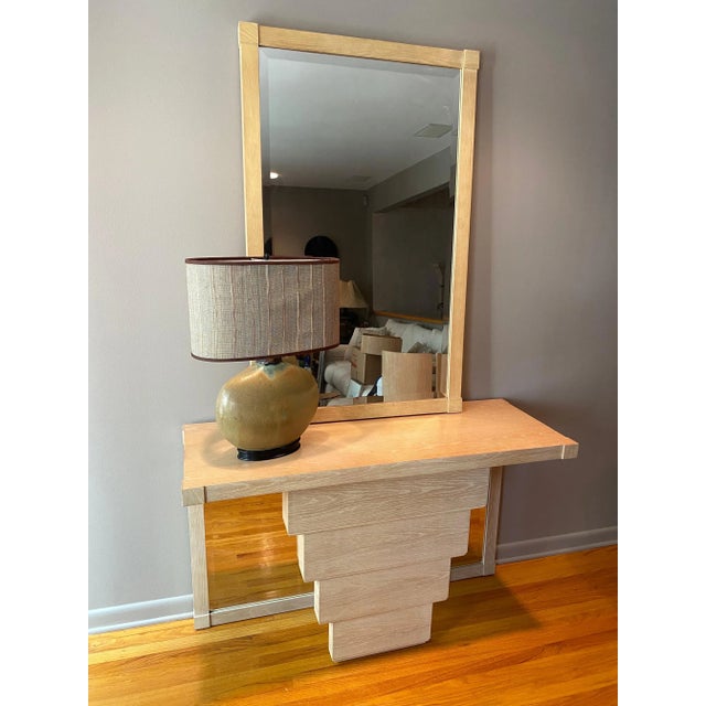 1980s 1980s Jay Spectre "Entrance Maker" Console Table with Mirror - 2 Pieces For Sale - Image 5 of 11