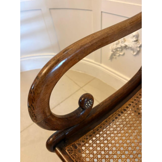 Antique Regency Mahogany Dining Chairs with Cane Seats, Five Singles & One Carver, 1830s, Set of 6 For Sale - Image 9 of 18