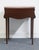 Vintage Antique Solid Mahogany Traditional Hepplewhite Style 26" Drop Leaf Accent End Table For Sale - Image 13 of 15