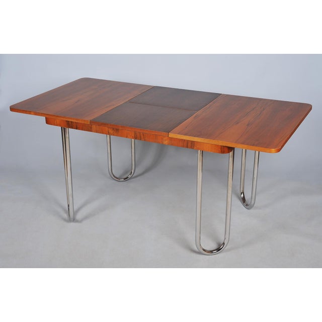 Bauhaus Bauhaus Folding Table in Oak by J. Halabala for Up Zavody, Czech, 1930s For Sale - Image 3 of 18