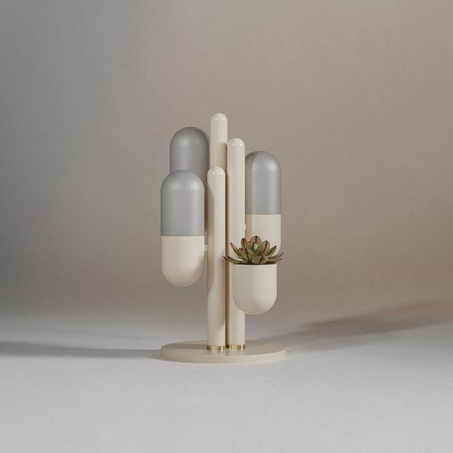 Glass Cactus Table Lamp by Creativemary For Sale - Image 7 of 16