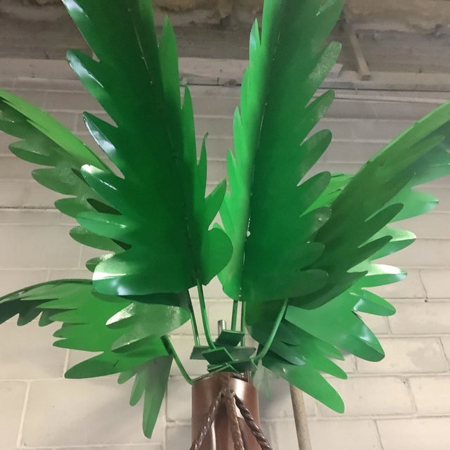 1980s Cinco De Mayo - Hollywood Regency Coastal Boho Chic Outdoor Garden Sculptural 14’ Life Size Palm Tree For Sale - Image 5 of 13