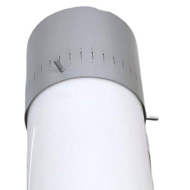 Mid-Century Modern 1958 Mid-Century Modern Cylinder Acrylic & Steel Pendant, 2 Available For Sale - Image 3 of 4