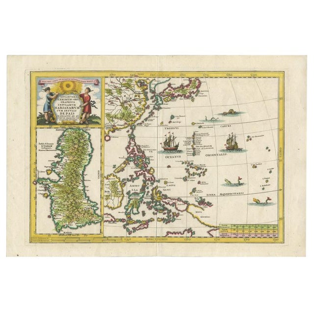 Antique Asian Map with Guam Inset, 1700 For Sale - Image 10 of 10