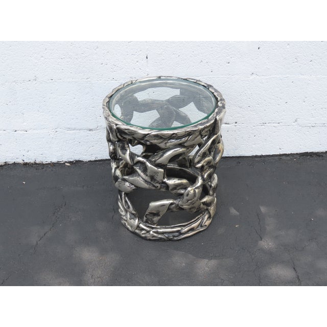 Tony Duquette Style Taffy Mid Century Modern Side End Lamp Table 6424 For Sale - Image 13 of 16