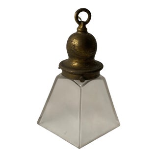 Vintage Art Deco Style Pyramidal Glass Shade With Socket For Sale