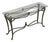 Wrought Iron & Glass Top Console Sofa Table For Sale