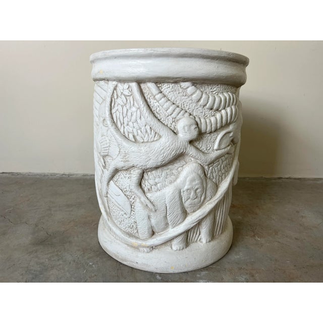 Hollywood Regency Safari - Jungle Animal Pattern Plaster Round Side ...