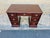 Victorian Vintage Victorian Style Mahogany Twin Pedestal Writing Desk. For Sale - Image 3 of 16