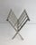 1970 Nickel Magazine Rack Imitation Bamboo in the Style of Jacques Adnet For Sale - Image 6 of 11