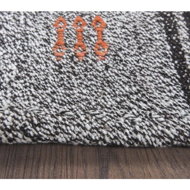 1970s Turkish Handmade Wool Kilim Striped Runner Rug For Sale - Image 6 of 8