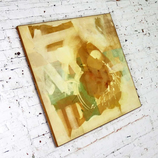 Mid 20th Century Mixed Media Abstract 2d Art Piece Where No Sea Runs by Richard Slimon Spring 1962 For Sale - Image 5 of 13