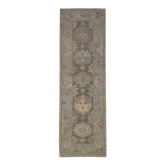 Turkish Oushak Rug 2'9" x 8'8" For Sale