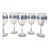 Mid 20th Century Blue Willow Wine Glasses Set 8 For Sale