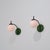 Italian Curved Wall Sconces with Opaline Globes and Green Backplates, 1950s, Set of 2 For Sale - Image 6 of 11