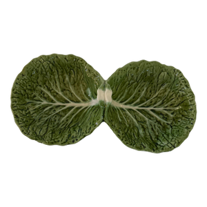 Green Cabbageware, Double Sided Serving Dish, Made in Portugal