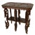 A rare and unusual antique Anglo Indian carved side table, circa 1900. The table of a rare form & raised on six heavily...