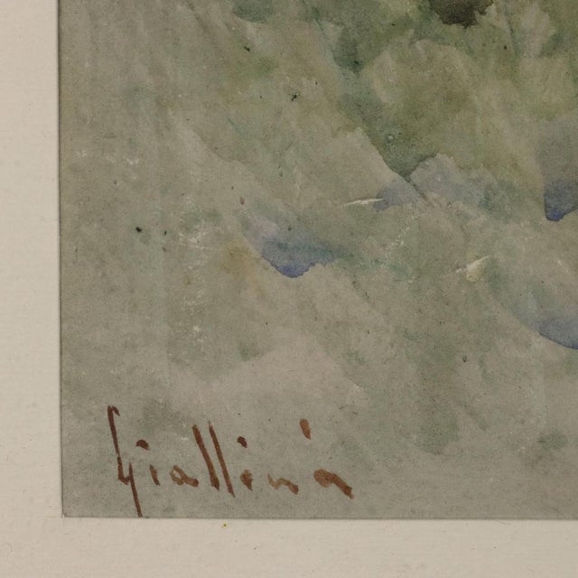 Angelos Giallinas, Landscape, Watercolor For Sale - Image 7 of 9
