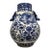Mid 20th Century Blue and White Porcelain Deer-Head Handle Vase, Dragon & Interlocking Lotus Hu Vase For Sale