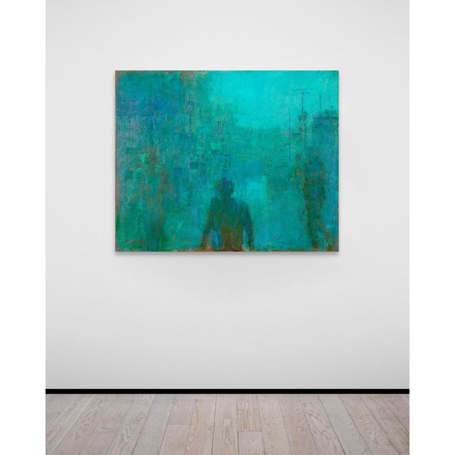 Early 21st Century Renato Criscuolo, Fog in the City, 2010, Oil on Canvas For Sale - Image 5 of 6