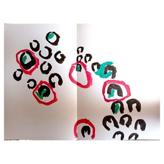 Pierre Tal-Coat, Abstraction 5 Diptych for DLM, 1965, Lithograph For Sale