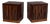 Italian Modern Bedside Tables in Dark Wood, 1970s, Set of 2 For Sale
