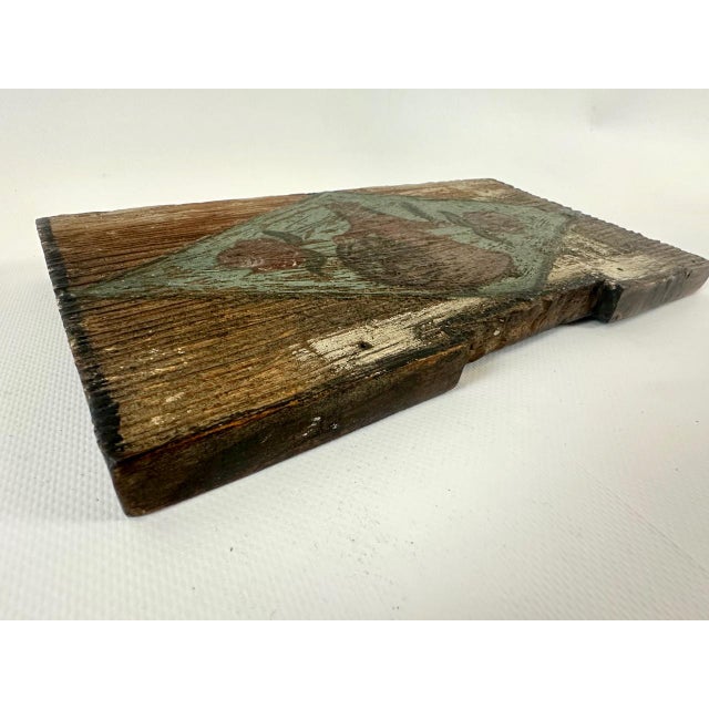 Antique Slovenian Folk Art Beehive Front Board with Saint Catherine of Alexandria, 19th Century For Sale - Image 5 of 11