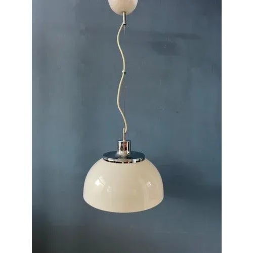 White Guzzini Faro Acrylic Glass Hanging Lamp For Sale - Image 11 of 11