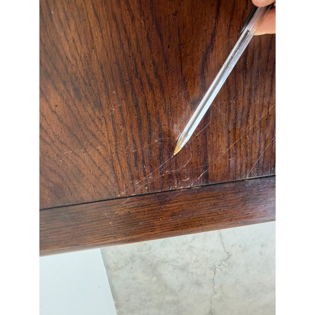 1970s Henredon English-Style Three-Drawer Nightstand / End Table For Sale - Image 12 of 13