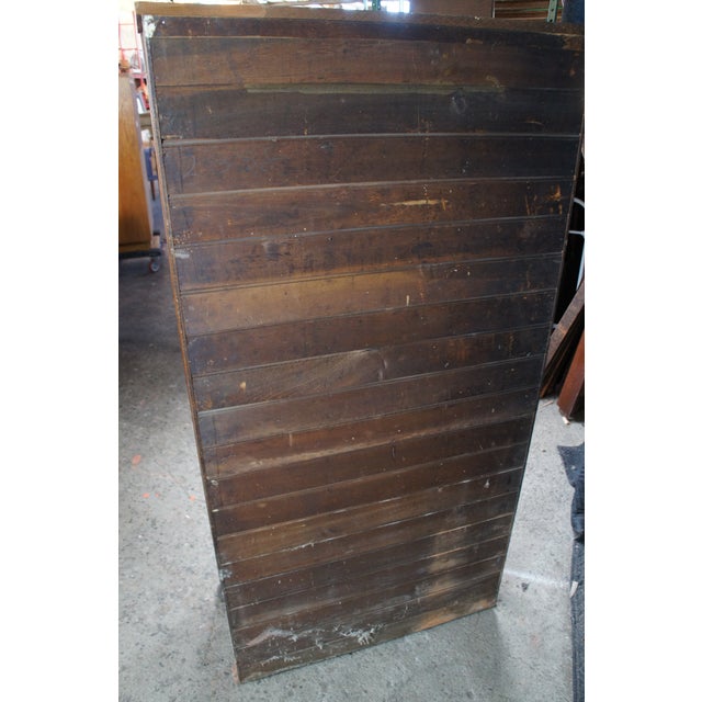 Antique Ohmers Sons 48 Drawer Oak Industrial Apothecary Amberg Filing Cabinet For Sale - Image 14 of 14