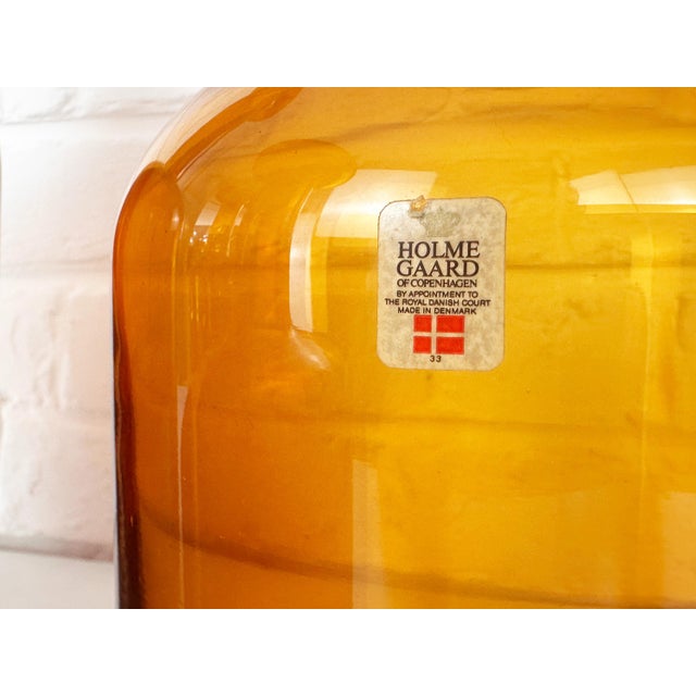 Amber Floor Vase Vases by Otto Brauer for Holmegaard, Denmark, 1960s, Set of 4 For Sale - Image 9 of 13